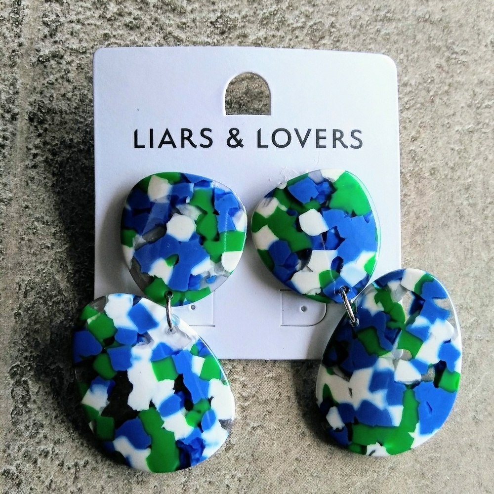 Asos Liars & Lovers Multicolored Acrylic Earrings